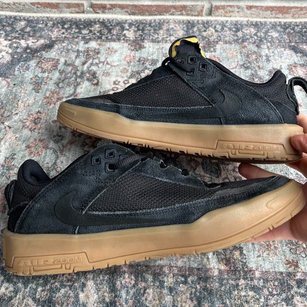 Nike SB Day One Black Gum Shoes / Kids 6.5Y Women 8 / Skateboarding School - Picture 8 of 11